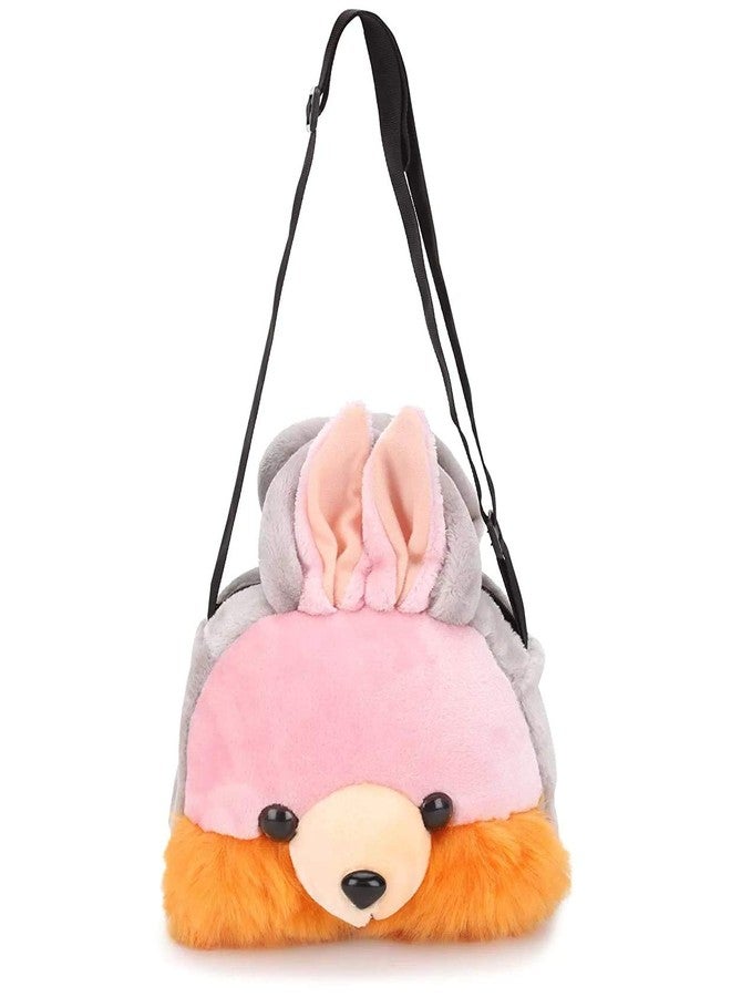 Tickles Rabbit Bunny Soft Sing Bag For Kids Girls School Picnic Birthday Gift (Size: 20x17 cm; Color: Pink) - Image 3